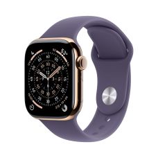 Apple Watch Series 11, 42 mm, Gold Titanium GPS+Cellular, Purple Fog Sport Band M/L